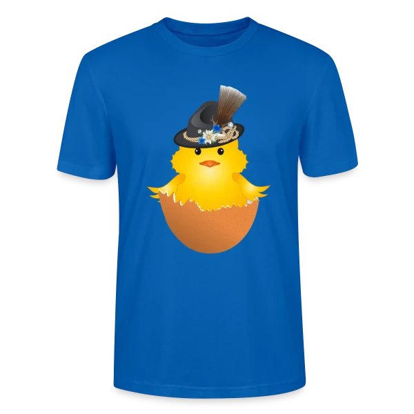 Maquette de T-shirt bio CRAFTER Stanley Stella Unisexe « Adorable Poussin Bavarois en Costume Traditionnel » à personnaliser