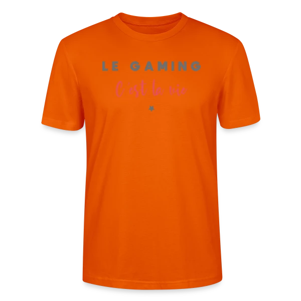 Maquette de T-shirt bio CRAFTER Stanley Stella Unisexe « Le Gaming C'est la Vie » à personnaliser