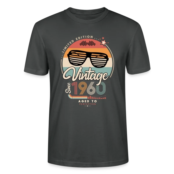 Vintage Depuis 1960 : L'Année Fondatrice sur T-shirt bio CRAFTER Stanley Stella Unisexe