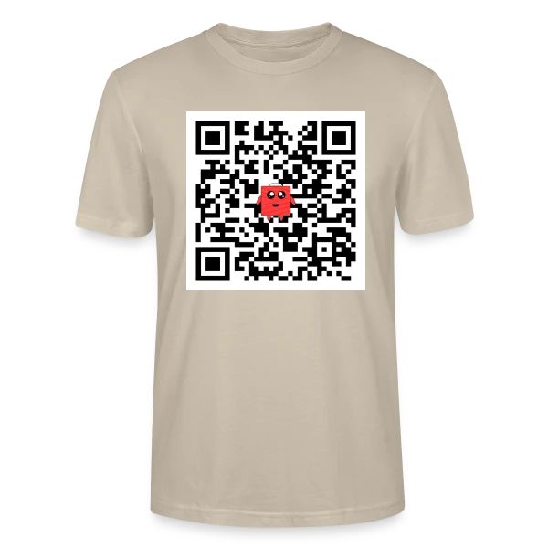 Maquette de T-shirt bio CRAFTER Stanley Stella Unisexe « QR Code Mignon » à personnaliser