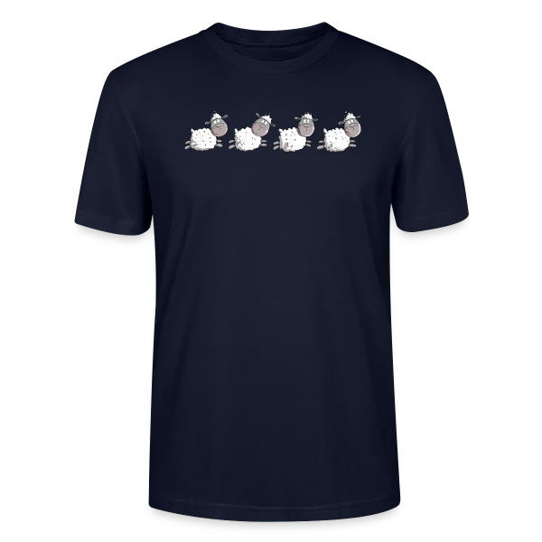 Maquette de T-shirt bio CRAFTER Stanley Stella Unisexe « Moutons Rigolos » à personnaliser