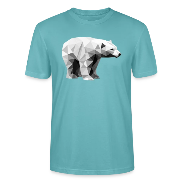 Maquette de T-shirt bio CRAFTER Stanley Stella Unisexe « Ours Polaire Géométrique » à personnaliser