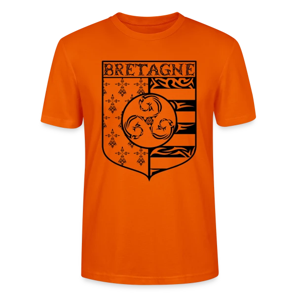 Bretagne - Blason Gwenn Ha Du Triskèle Tribal sur T-shirt bio CRAFTER Stanley Stella Unisexe