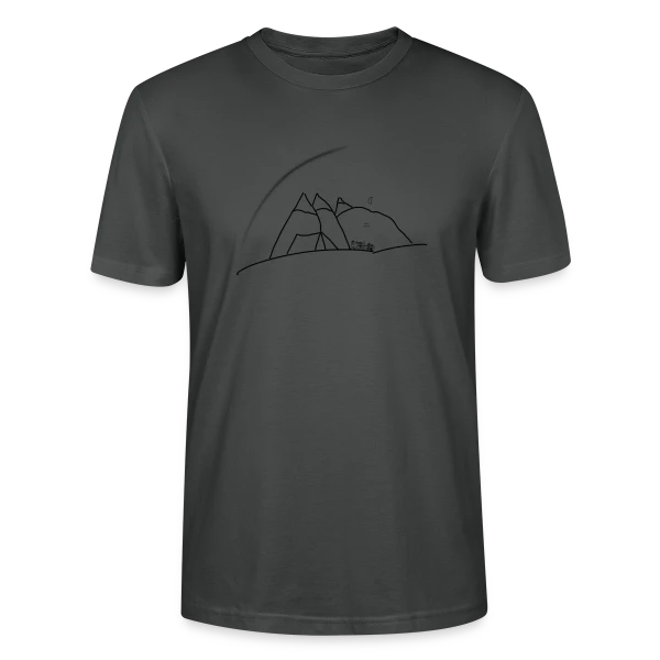 Maquette de T-shirt bio CRAFTER Stanley Stella Unisexe « Esquisse Montagne et Tente » à personnaliser