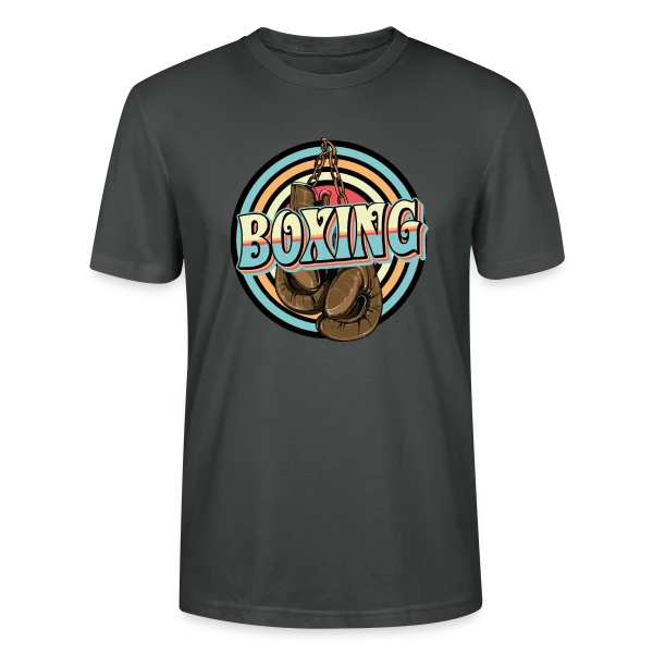 Maquette de T-shirt bio CRAFTER Stanley Stella Unisexe « Boxe - Design Cool avec Gants de Boxe » à personnaliser