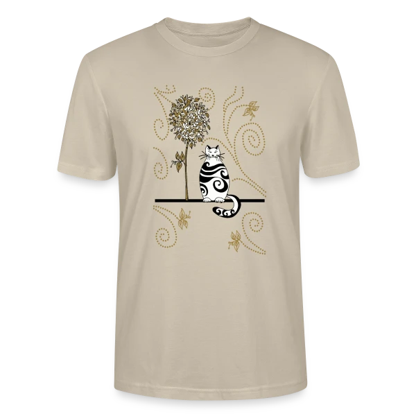 Maquette de T-shirt bio CRAFTER Stanley Stella Unisexe « Félin Mystérieux » à personnaliser