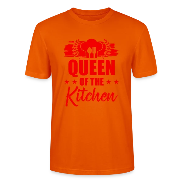 Maquette de T-shirt bio CRAFTER Stanley Stella Unisexe « Reine de la Cuisine : Le Trône Culinaire ! » à personnaliser
