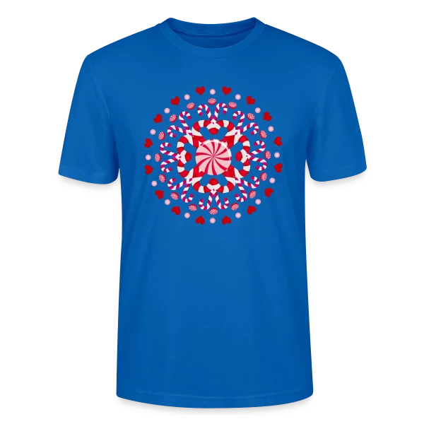 Maquette de T-shirt bio CRAFTER Stanley Stella Unisexe « Ornement Sucre d'Orge Rouge pour Noël » à personnaliser