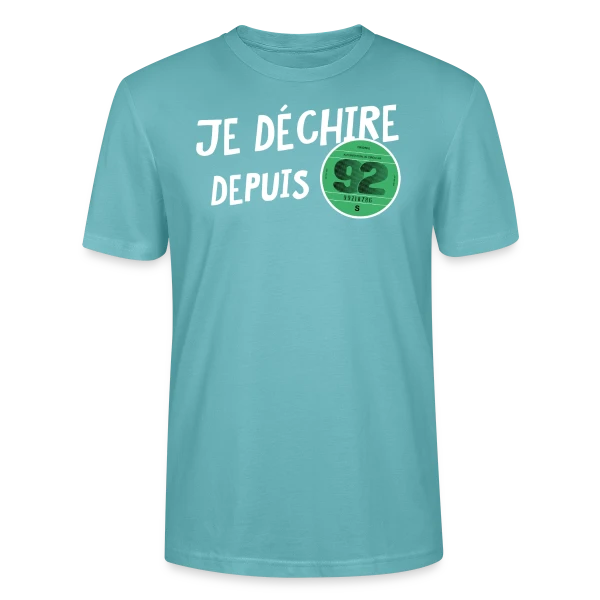 Maquette de T-shirt bio CRAFTER Stanley Stella Unisexe « Anniversaire 1992 'Je Dékire' - Vignette Automobile Rétro » à personnaliser