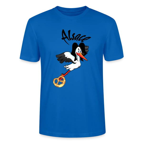 Maquette de T-shirt bio CRAFTER Stanley Stella Unisexe « Logo Cigogne Alsace » à personnaliser