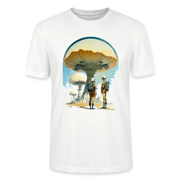 Astro-Champignons 70s Sci-Fi Spatial sur T-shirt bio CRAFTER Stanley Stella Unisexe