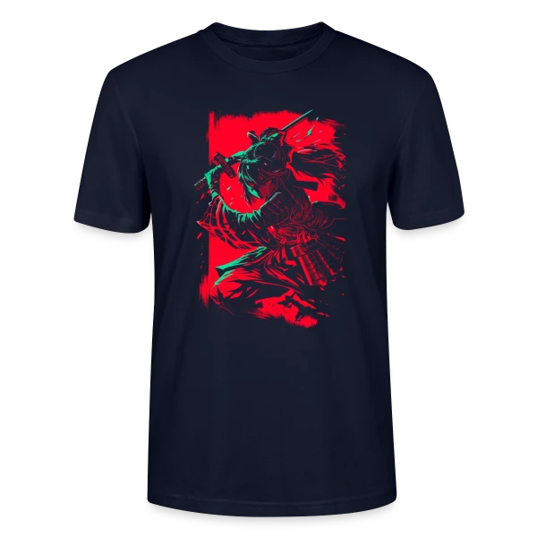 Fille Samurai Anime au Katana sur T-shirt bio CRAFTER Stanley Stella Unisexe