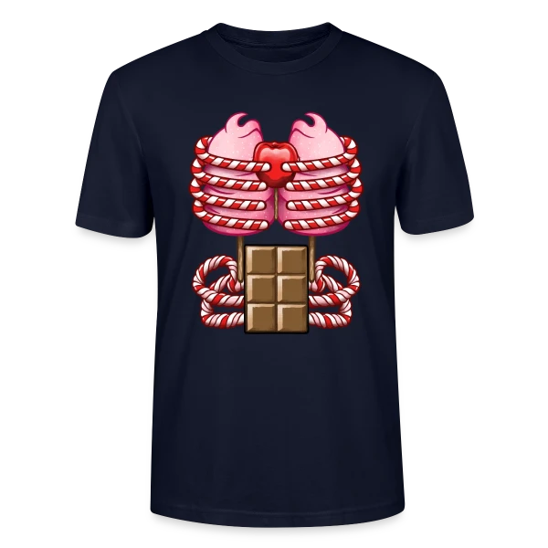 Maquette de T-shirt bio CRAFTER Stanley Stella Unisexe « Organes Sucrés Humour » à personnaliser