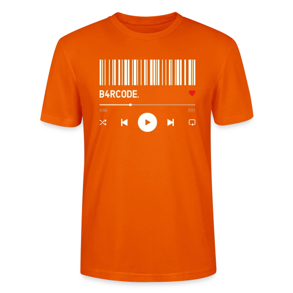 Maquette de T-shirt bio CRAFTER Stanley Stella Unisexe « Barre de Lecture Musicale Cœur » à personnaliser