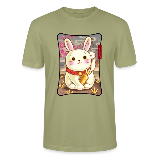 Maquette de T-shirt bio CRAFTER Stanley Stella Unisexe « Lapin de la Chance Zen » à personnaliser