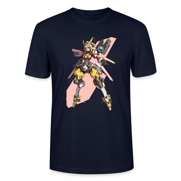 Maquette de T-shirt bio CRAFTER Stanley Stella Unisexe « Fille Cyborg Mecha Anime Rétro 90s » à personnaliser
