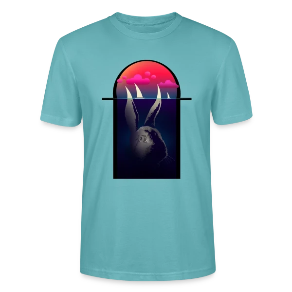 Maquette de T-shirt bio CRAFTER Stanley Stella Unisexe « Lapin Navigateur et Bateaux » à personnaliser