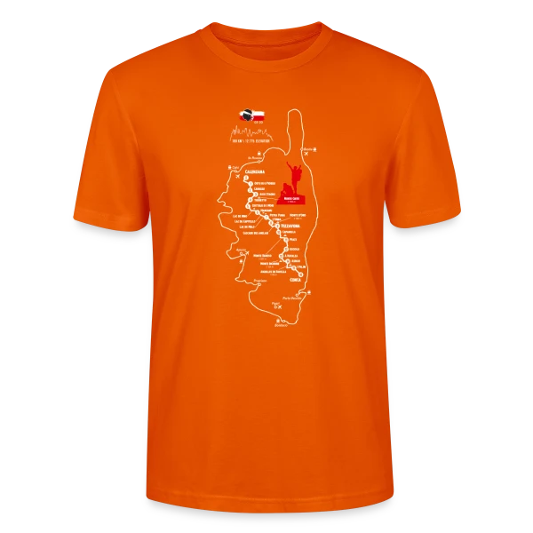 Maquette de T-shirt bio CRAFTER Stanley Stella Unisexe « GR20 Corse: Randonnée Mythique » à personnaliser
