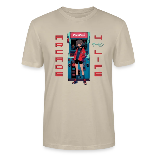 Maquette de T-shirt bio CRAFTER Stanley Stella Unisexe « Fille Anime Gaming - Arcade 4 Life » à personnaliser