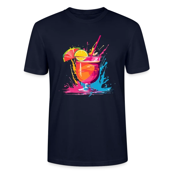 Cocktail Explosif Couleurs sur T-shirt bio CRAFTER Stanley Stella Unisexe