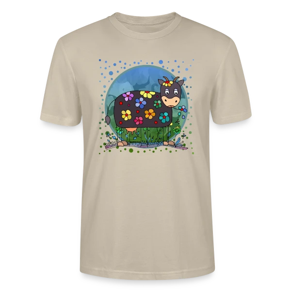 Maquette de T-shirt bio CRAFTER Stanley Stella Unisexe « La Vache Mignonne » à personnaliser