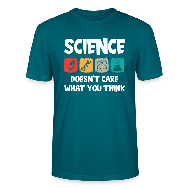 Maquette de T-shirt bio CRAFTER Stanley Stella Unisexe « Science Contre Dogme | Humour Scientifique » à personnaliser