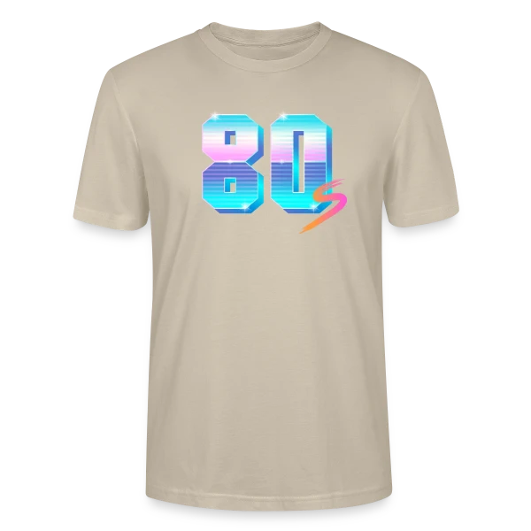 Maquette de T-shirt bio CRAFTER Stanley Stella Unisexe « Années 80 Holographique » à personnaliser