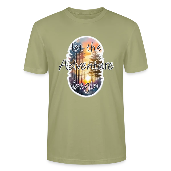 Maquette de T-shirt bio CRAFTER Stanley Stella Unisexe « L'Aventure Commence Forêt » à personnaliser