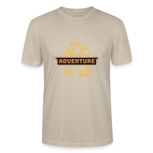 Maquette de T-shirt bio CRAFTER Stanley Stella Unisexe « Icônes d'Aventure Montagne » à personnaliser