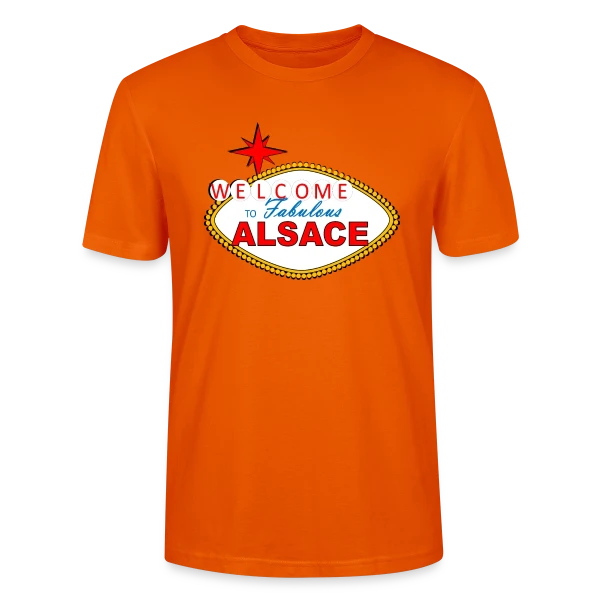 Maquette de T-shirt bio CRAFTER Stanley Stella Unisexe « Humour Welcome to Alsace Elsass » à personnaliser