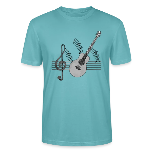 Maquette de T-shirt bio CRAFTER Stanley Stella Unisexe « Guitare Passion » à personnaliser