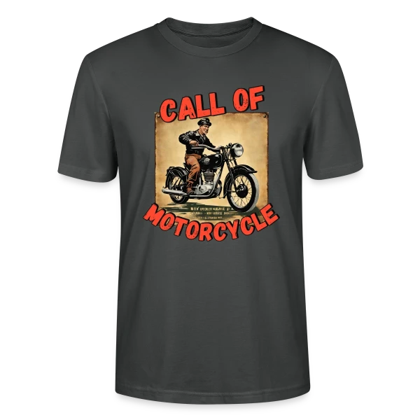 Maquette de T-shirt bio CRAFTER Stanley Stella Unisexe « Appel de la Moto Rétro » à personnaliser