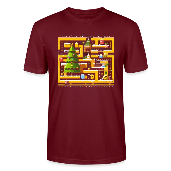 Maquette de T-shirt bio CRAFTER Stanley Stella Unisexe « Noël Gamer : Joyeux Arcade Christmas » à personnaliser