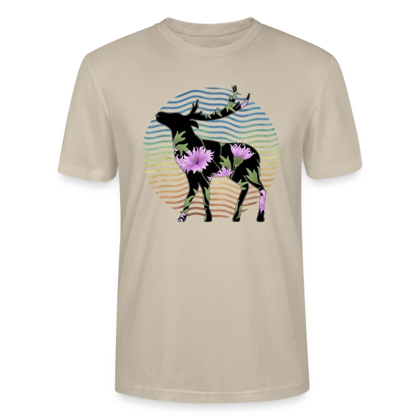 Maquette de T-shirt bio CRAFTER Stanley Stella Unisexe « Cerf Majestueux » à personnaliser