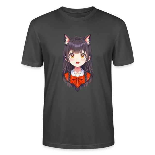 Maquette de T-shirt bio CRAFTER Stanley Stella Unisexe « Manga Girl : Pour Fans, Gamers et Cosplayers » à personnaliser