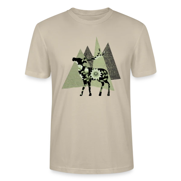 Maquette de T-shirt bio CRAFTER Stanley Stella Unisexe « Cerf Majestueux » à personnaliser