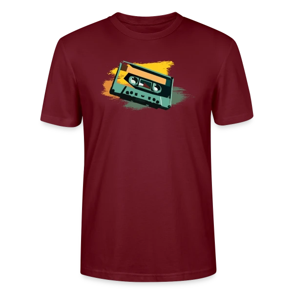 Maquette de T-shirt bio CRAFTER Stanley Stella Unisexe « Cassette Pop Art » à personnaliser