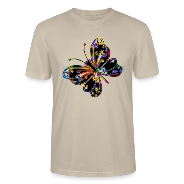 Maquette de T-shirt bio CRAFTER Stanley Stella Unisexe « Papillon Élégant » à personnaliser