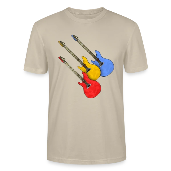 Maquette de T-shirt bio CRAFTER Stanley Stella Unisexe « Passion Guitare » à personnaliser