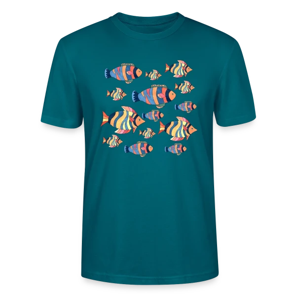 Maquette de T-shirt bio CRAFTER Stanley Stella Unisexe « Passion Pêche : L'Esprit du Poisson » à personnaliser