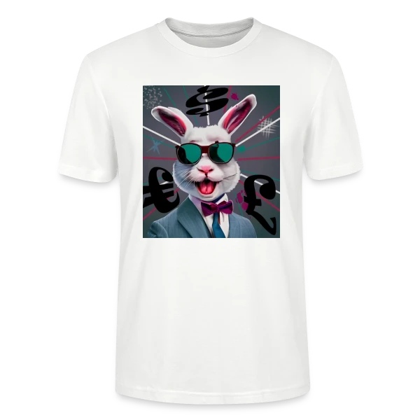 Maquette de T-shirt bio CRAFTER Stanley Stella Unisexe « Lapin Business Man » à personnaliser