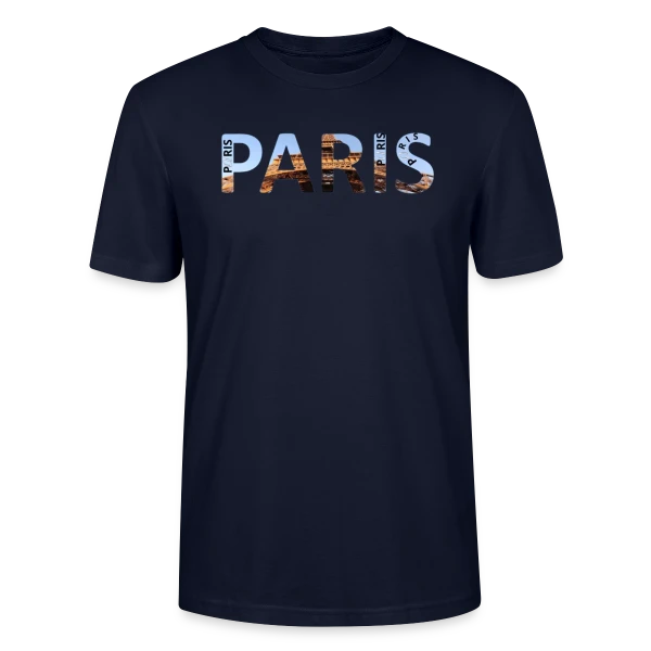 Maquette de T-shirt bio CRAFTER Stanley Stella Unisexe « Paris Tour Eiffel » à personnaliser
