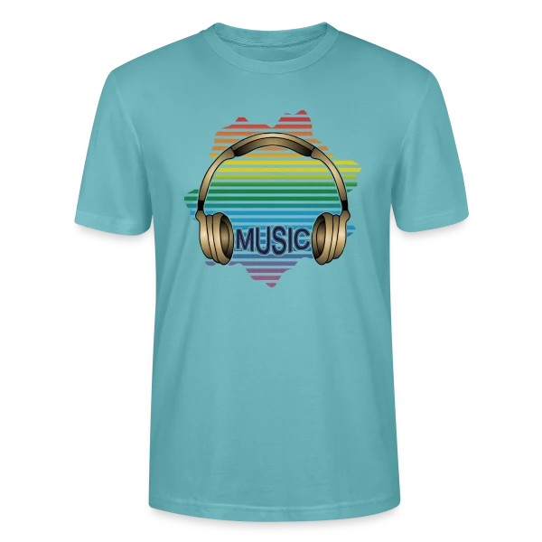 Maquette de T-shirt bio CRAFTER Stanley Stella Unisexe « Casque Audio Stylé » à personnaliser