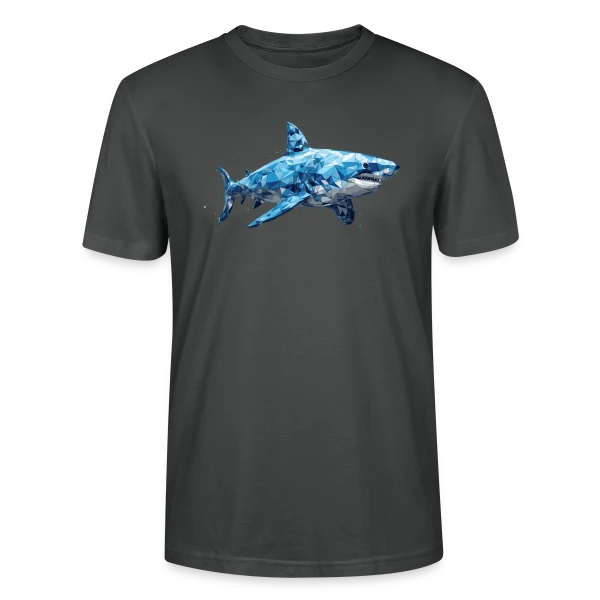 Maquette de T-shirt bio CRAFTER Stanley Stella Unisexe « Grand Requin Blanc » à personnaliser