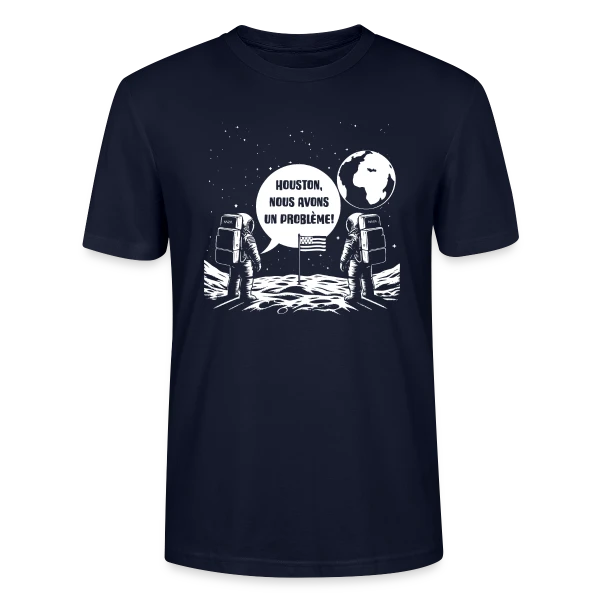 Maquette de T-shirt bio CRAFTER Stanley Stella Unisexe « Houston, Nous avons un Problème - Citation Spatiale » à personnaliser