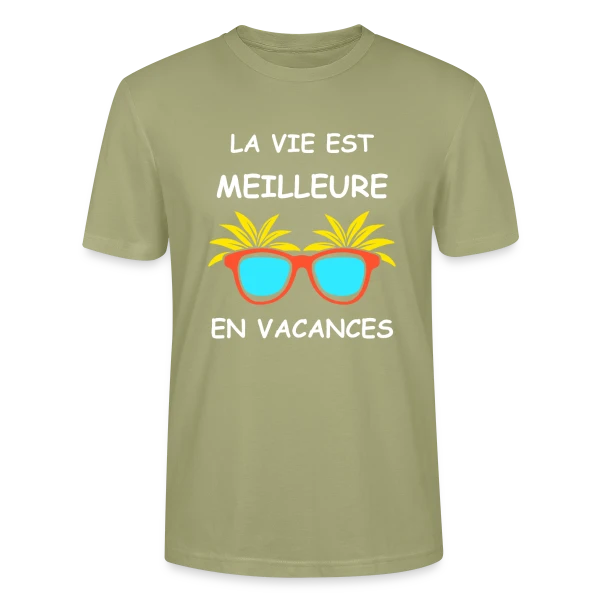 Maquette de T-shirt bio CRAFTER Stanley Stella Unisexe « Lunettes Tropicales Soleil » à personnaliser