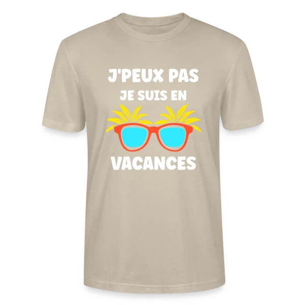 Maquette de T-shirt bio CRAFTER Stanley Stella Unisexe « Lunettes de Soleil Tropicales » à personnaliser