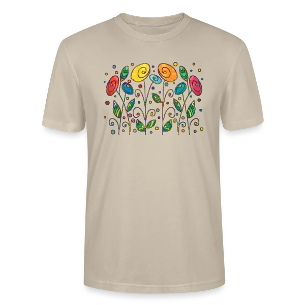 Maquette de T-shirt bio CRAFTER Stanley Stella Unisexe « Fleurs Éclatantes » à personnaliser