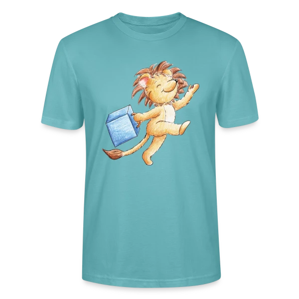 Maquette de T-shirt bio CRAFTER Stanley Stella Unisexe « Lion Voyageur Joyeux » à personnaliser