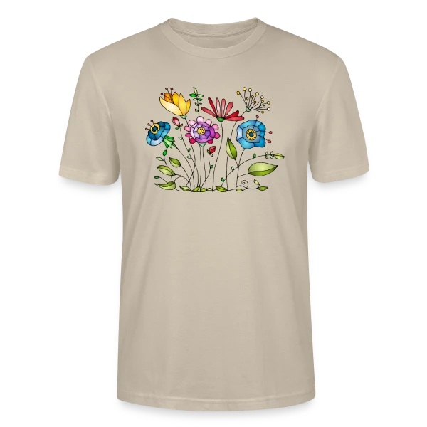 Maquette de T-shirt bio CRAFTER Stanley Stella Unisexe « Douceur Florale » à personnaliser